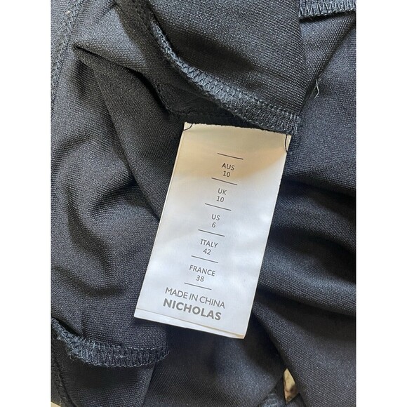 NICHOLAS Nadia Bandeau Halterneck Ruched Dress In Black Sz 6 New - Picture 8 of 9